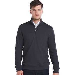 Van Heusen | Quarter Zip Quilted Sweater | Asphalt | M